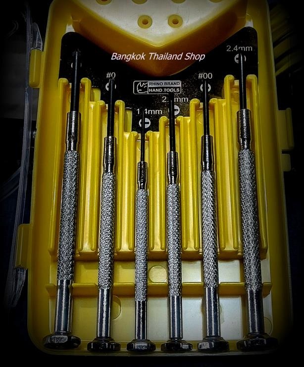 *ชุดไขควงซ่อมแว่นตา 6 ชิ้น RHINO 648A ราคา 100 บาท