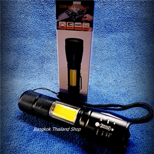 ไฟฉายแรงสูงหลอด LED COB ชาร์จ USB 