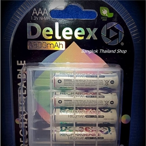*ถ่านชาร์จ AAA x4 - 3800mAh ยี่ห้อ DeLeex ราคา 180 บาท