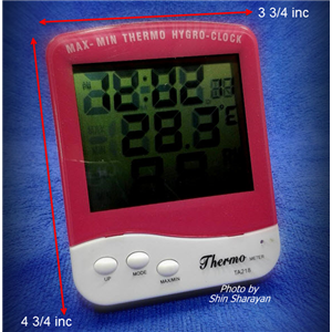 Thermo & Hygro with Clock (วัดความชื้น)