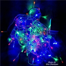 ไฟสายรุ้ง 8 เมตร สำหรับงานรื่นเริง 100 ดวง กระพริบ 8 ฟังชั่น