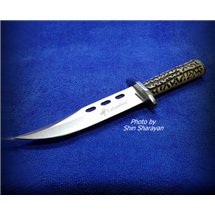 มีดพกสแตนเลสเซาะลาย ด้ามซุง Columbia 11